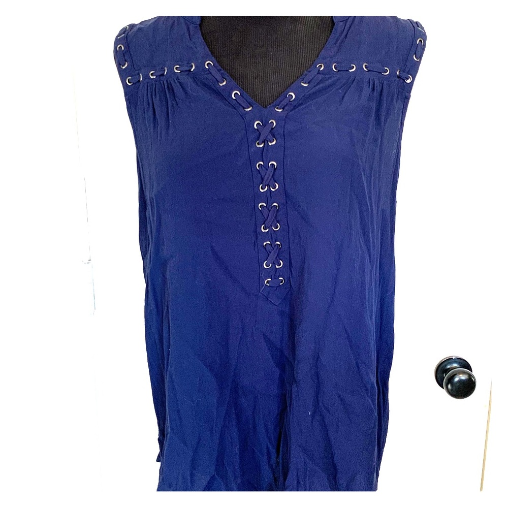 Torrid Blue Sleeveless Top sz 0 - Picture 1 of 3